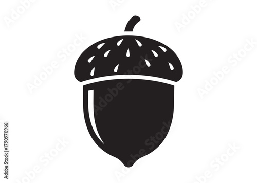 Acorn icon, Acorn silhouette vector