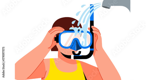 Preparing Scuba Gear, Readying Equipment for Aquatic Exploration, Watersports Activity