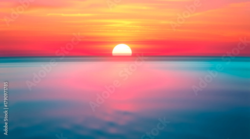 sunset over the sea