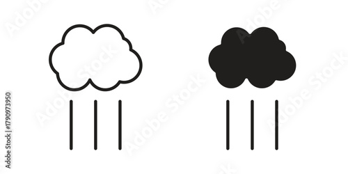 Foto Steam icon Illustrations, thin line symbol - editable stroke