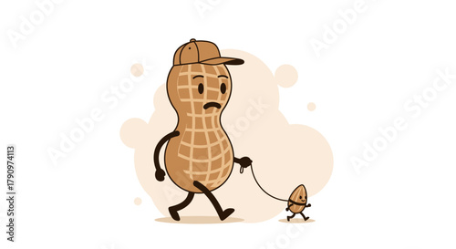 Peanut Takes Little Nut For A Walk With Friendly, Amusing, And Charming Approach