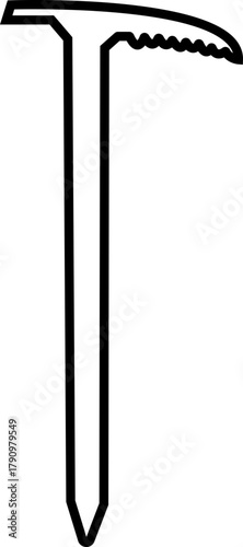 Weapon Icon Axe, Pickaxe, Halberd, Battle Axe, Spear, and War Tool Symbol Ancient and Modern Blade, Metal Armory, and Combat Equipment Vector in Black Color Line Style