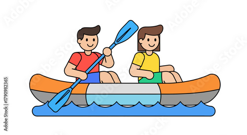 Kayak Adventure With Two Friends Enjoying a Fun Time on the Water in Summertime