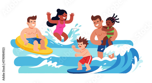 Joyful Summer Fun: Celebrating Waves, Splashes, And Family Moments Together