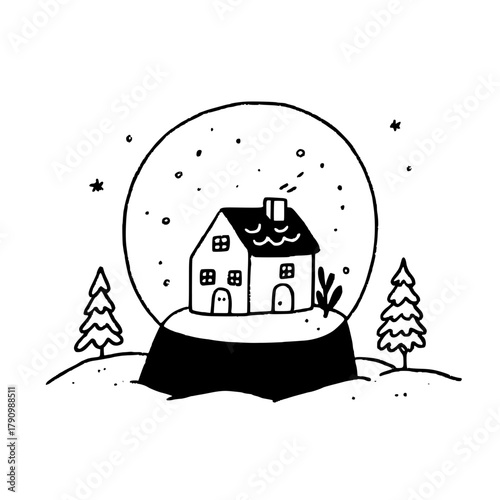 Christmas Vibe Doodle Illustration