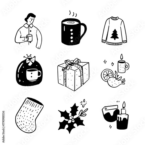 Christmas Vibe Doodle Illustration