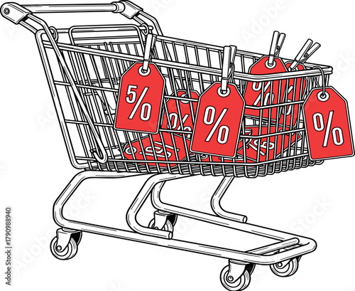 Funny Thanksgiving turkey holding an Eat Ham sign in a humorous protest for survival. A black and white cartoon line art illustration