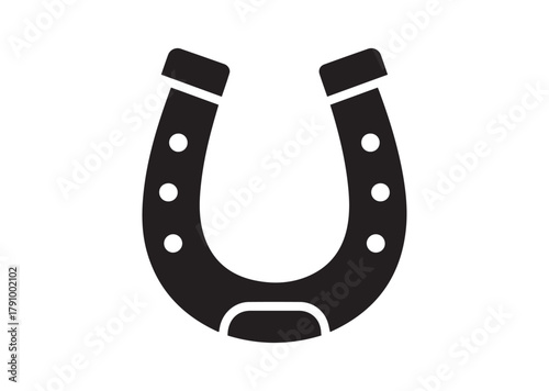 Horseshoe icon, Horseshoe silhouette vector