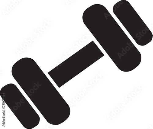 dumbbell icon silhouette