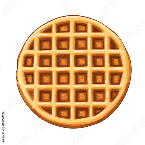 Minimal 2D vector illustration of Waffle in flat icon style on a plain white background.