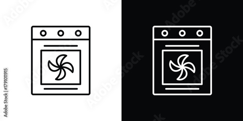 фотографія Convection turbofan stove icon logo design