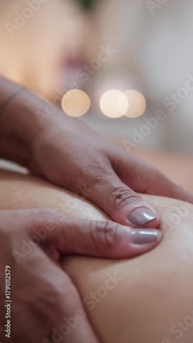 Lymphatic Drainage Massage – Vertical 4K Close-Up
