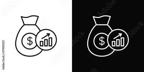 Bild auf Leinwand Fiscal policy icon logo design. symbol icon vector set