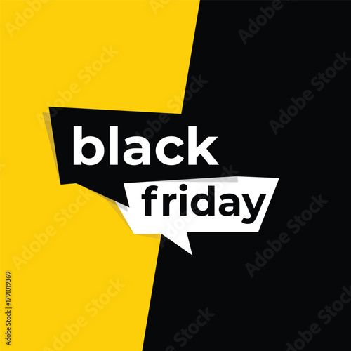 Black Friday Sale on yellow background design