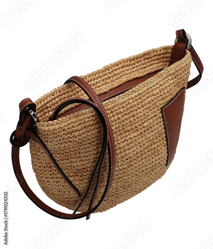 Image of a handbag for fashion on transparent background