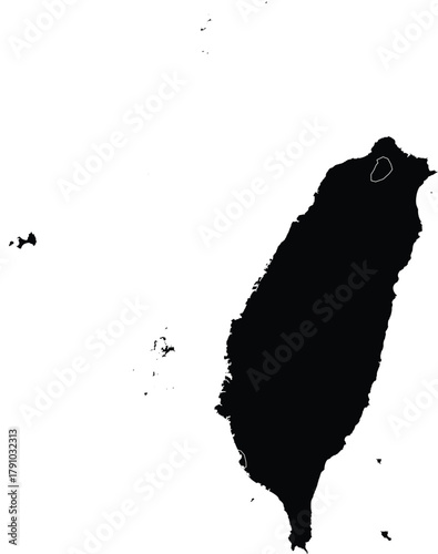 Vector Map of Taiwan with Regions