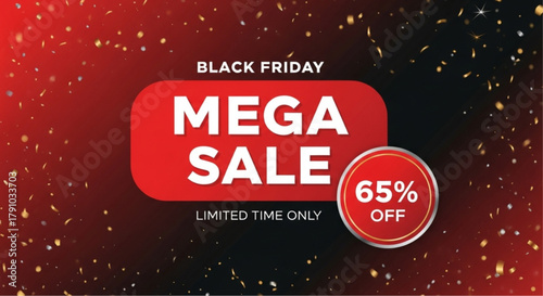 Capture the essence of Black Friday with this bold and eye-catching graphic, designed to grab attention and drive sales. vector illustration