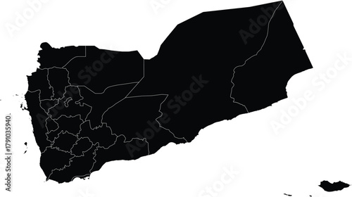 Vector Map of Yemen with Regions