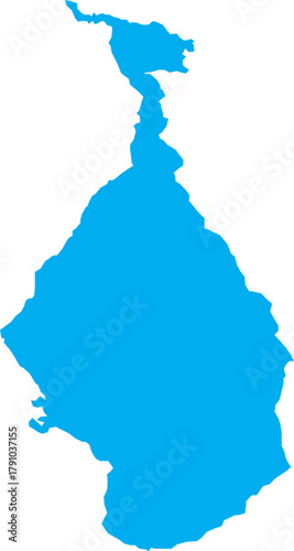 Lake Maracaibo Map Shape in the Gulf of Venezuela