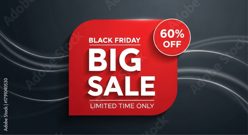Black Friday Sale Announcement with Elegant Design.  vector illustration