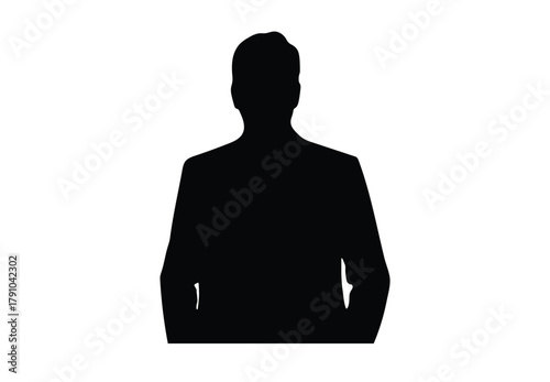 Corporate professional male silhouette profile illustration vector