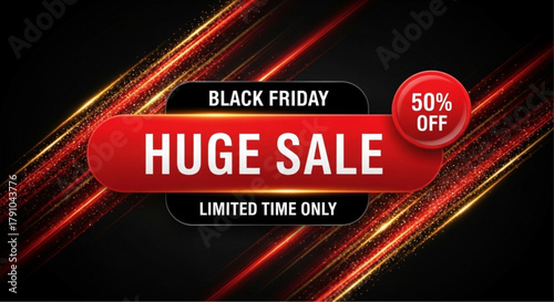 Black Friday sale, a visual representation of the highly anticipated event, featuring dynamic elements and compelling typography. vector illustration