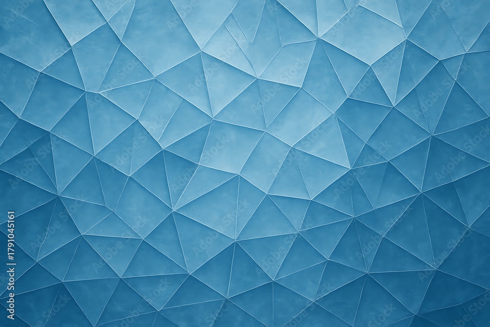 Fototapeta premium Close up abstract pattern of blue ice cracks and polygons