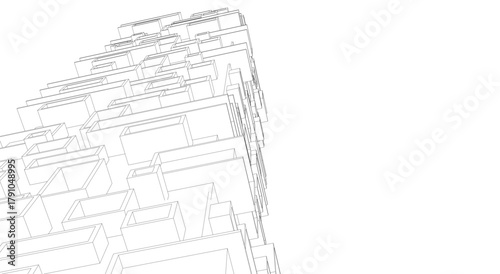 architecture building vector 3d illustration