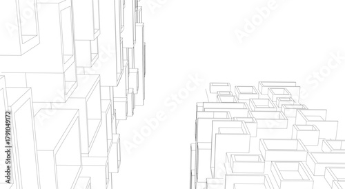 architecture building vector 3d illustration