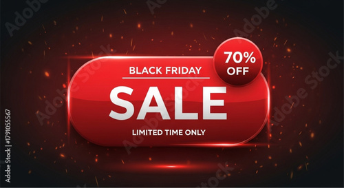 A vibrant and eye-catching advertisement, promoting an exclusive Black Friday sale with a striking design and bold typography. Grab your best deals. vector illustration