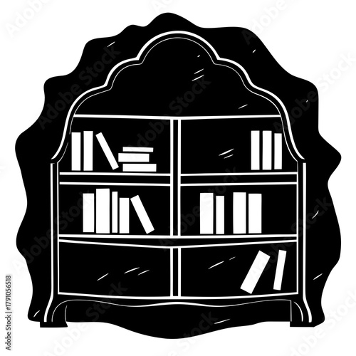 illustration of a bookshelf