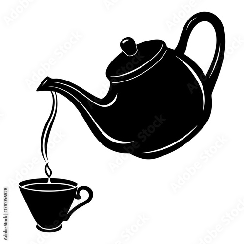 teapot and cup of tea