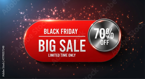 Captivating sale banner announces Black Friday with a vibrant design and enticing offers for discerning shoppers.  vector illustration