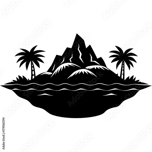 A black and white image of a white cat sitting on a wooden surface