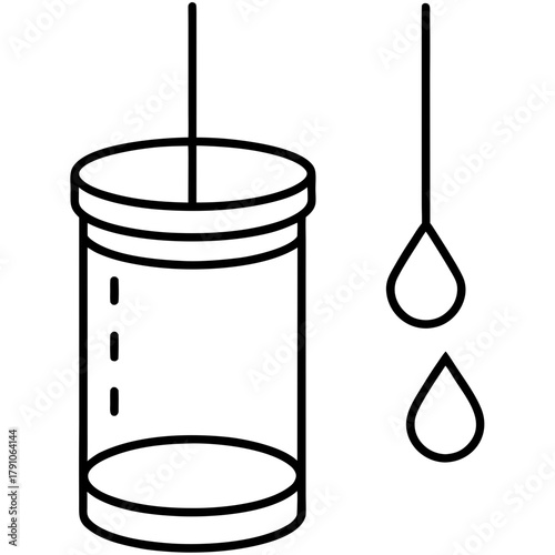 Dripping liquid from a graduated cylinder icon