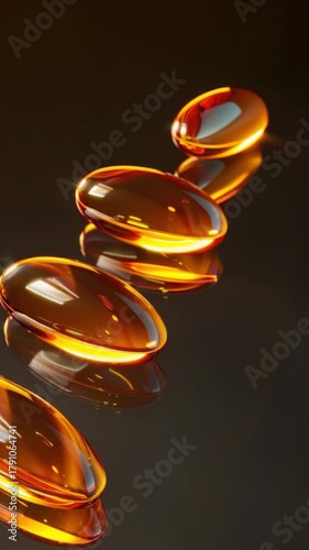 Wallpaper Mural Close-up  of multiple fish oil capsules Torontodigital.ca