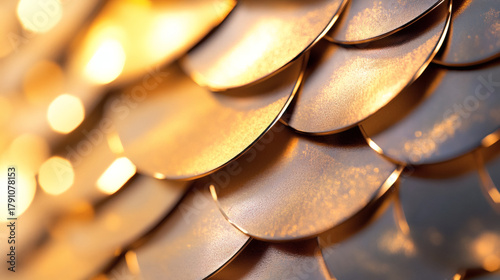 Metallic ornament with graduated scale pattern