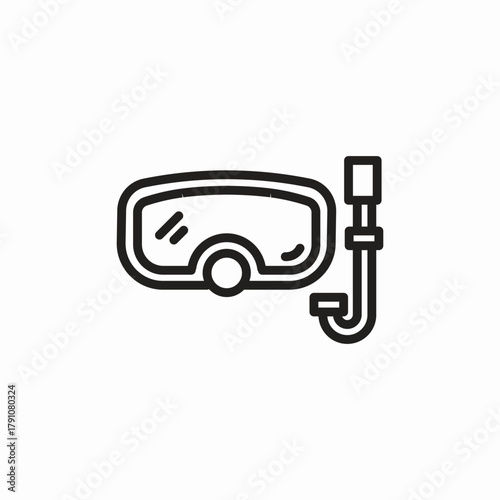 diver mask icon sign vector
