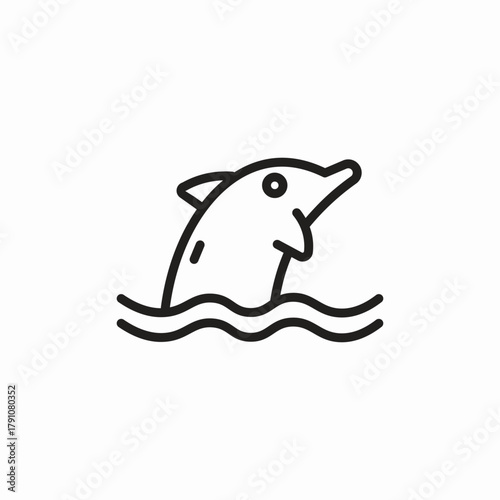 dolphin animal icon sign vector
