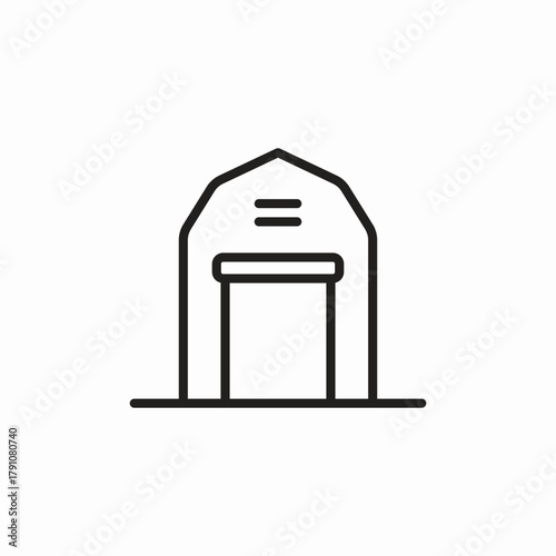 farm barn icon sign vector