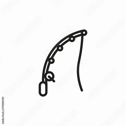 fishing rod icon sign vector