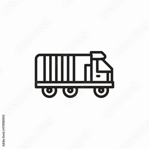 garbage truck icon sign vector