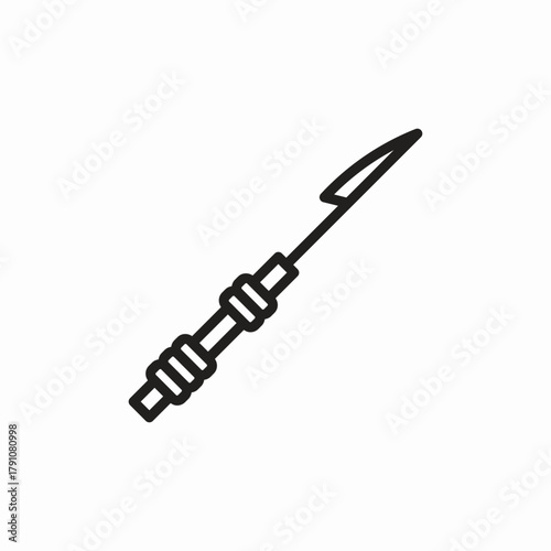 harpoon hunting icon sign vector