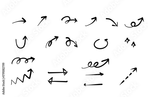 spiral, icon, zigzag, miscellaneous, looped., also, information., arrows, sketchy, suitable, pointer, design, right, straight, background, curve, arrow., direction, down, these, sign, symbols, navigat