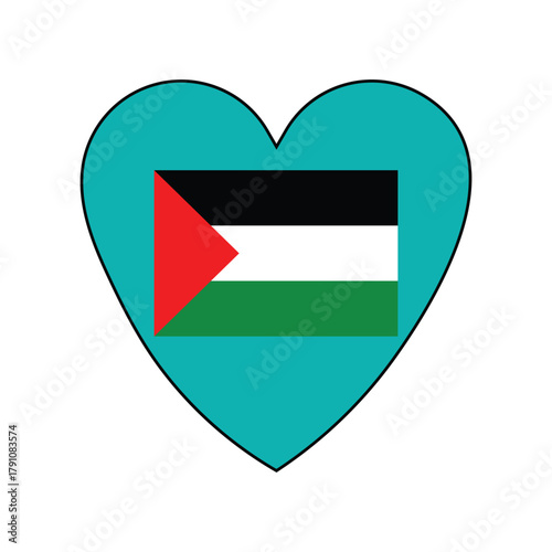 Free Download illustration of love for the state of Palestine - GFXLoad