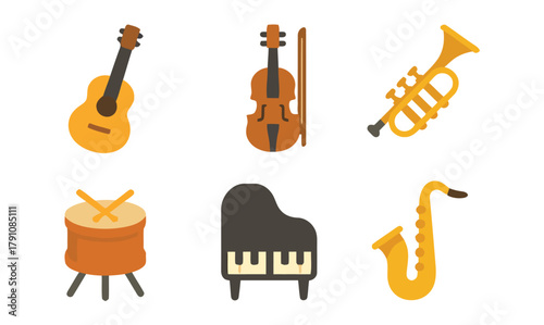 music, instrument, guitar, violin, trumpet, drum, piano, saxophone, sound, melody, orchestra, band, jazz, classical, acoustic, brass, percussion, keyboard, woodwind, song, performance, art, object, il