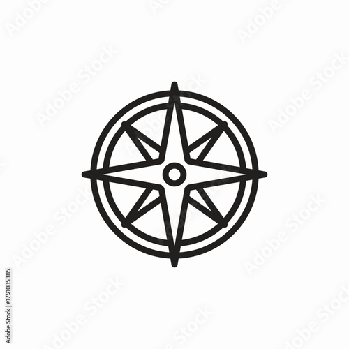 navigation compass icon sign vector