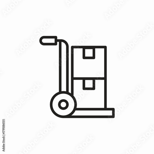 warehouse trolley icon sign vector