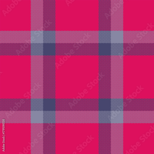 Repetition background vector seamless, classy textile pattern tartan. 70s check texture plaid fabric in ruby and pastel colors.