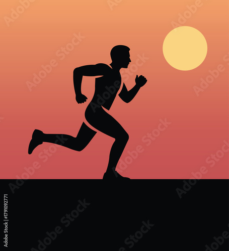 man running vector icon